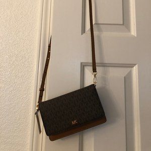 NEW Michael Kors Mott Leather Crossbody in Brown
